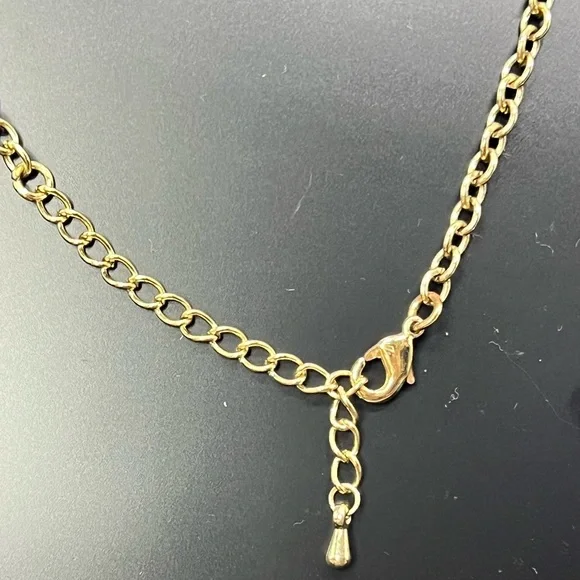 Red Floral Statement Necklace Bib Drop Earrings Jewelry Holiday Set Gold Rose gf - Picture 12 of 16